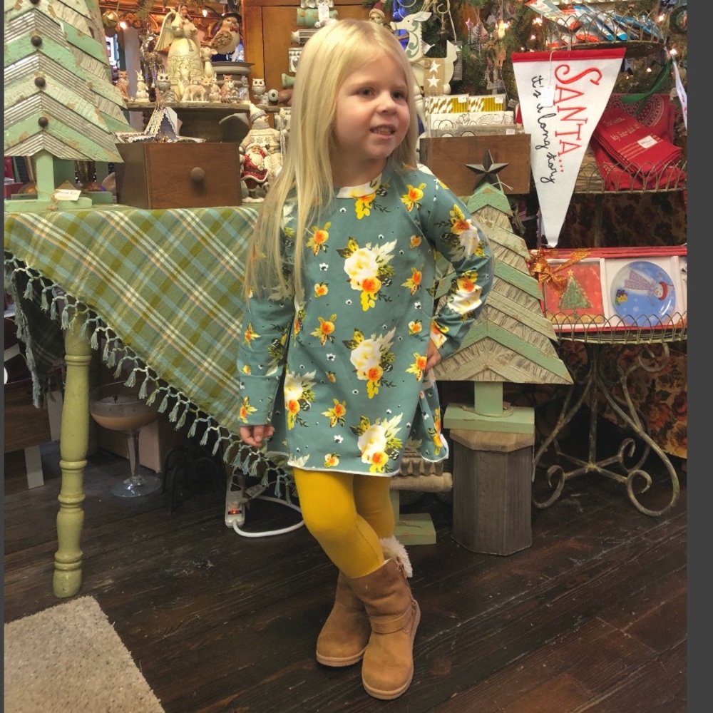Toddler floral print slight hi-lo dress